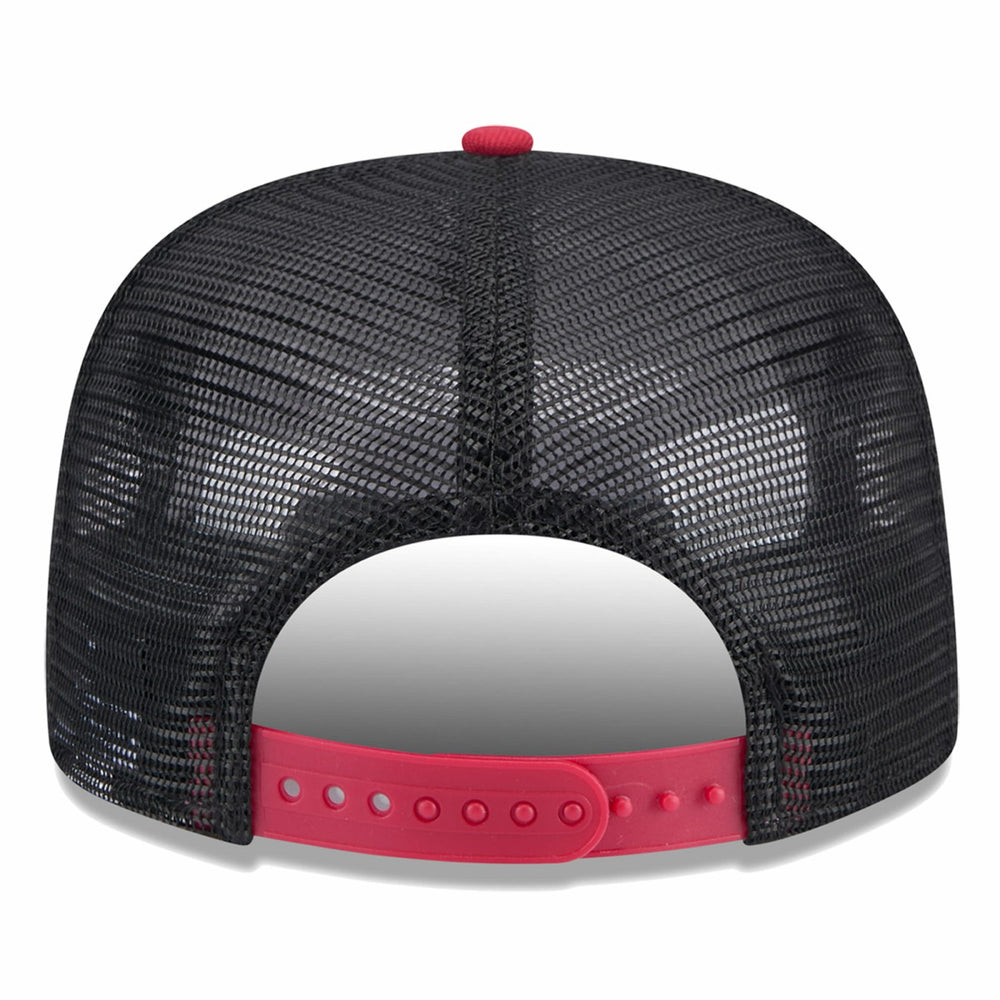 Miami Heat Throwback Team Arch Golfer Snapback Hat - Black/Red | New Era cheap