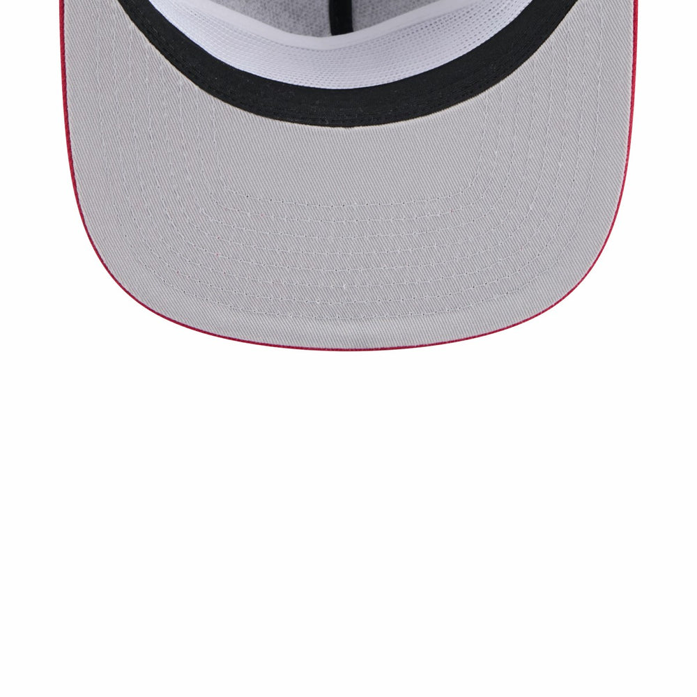 Miami Heat Throwback Team Arch Golfer Snapback Hat - Black/Red | New Era cheap