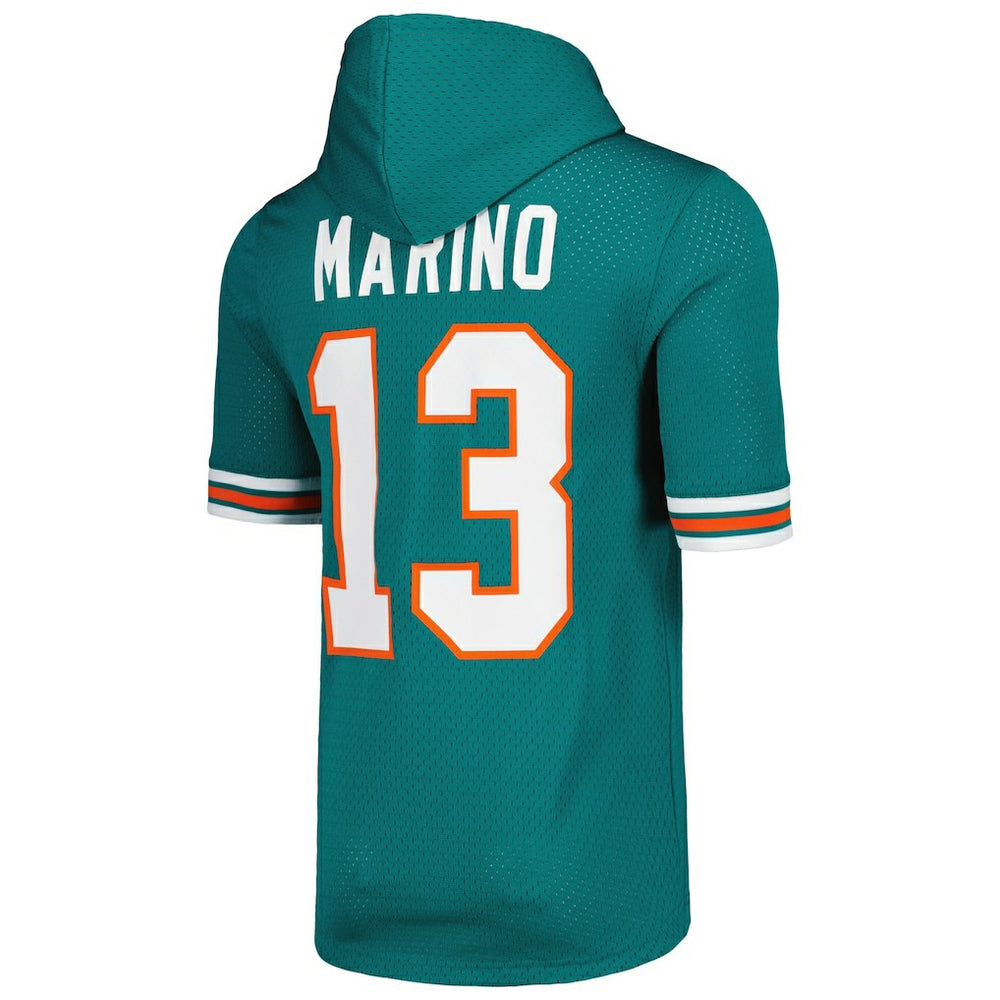NFL Miami Dolphins Dan Marino  Retired Player Name & Number Mesh Hoodie T-Shirt
