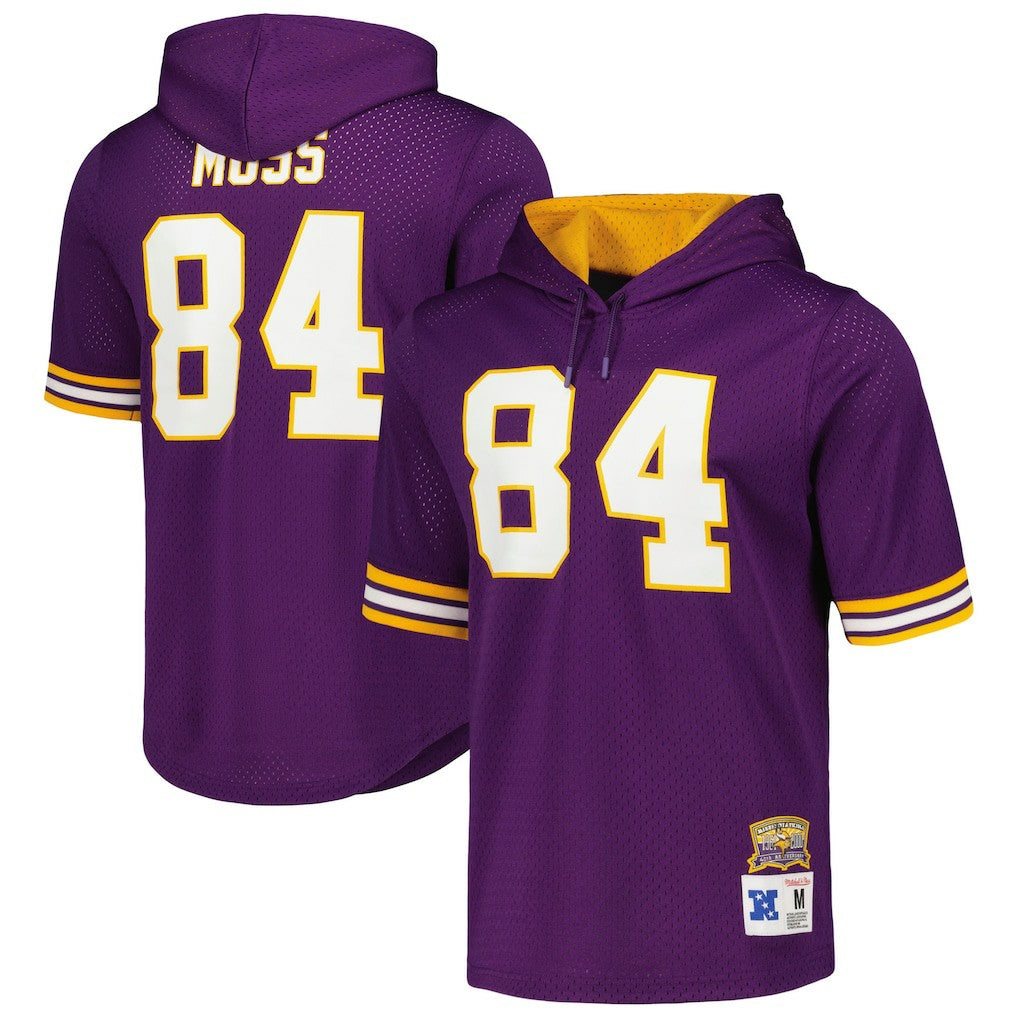 NFL Minnesota Vikings Randy Moss  Retired Player Name & Number Mesh Hoodie T-Shirt
