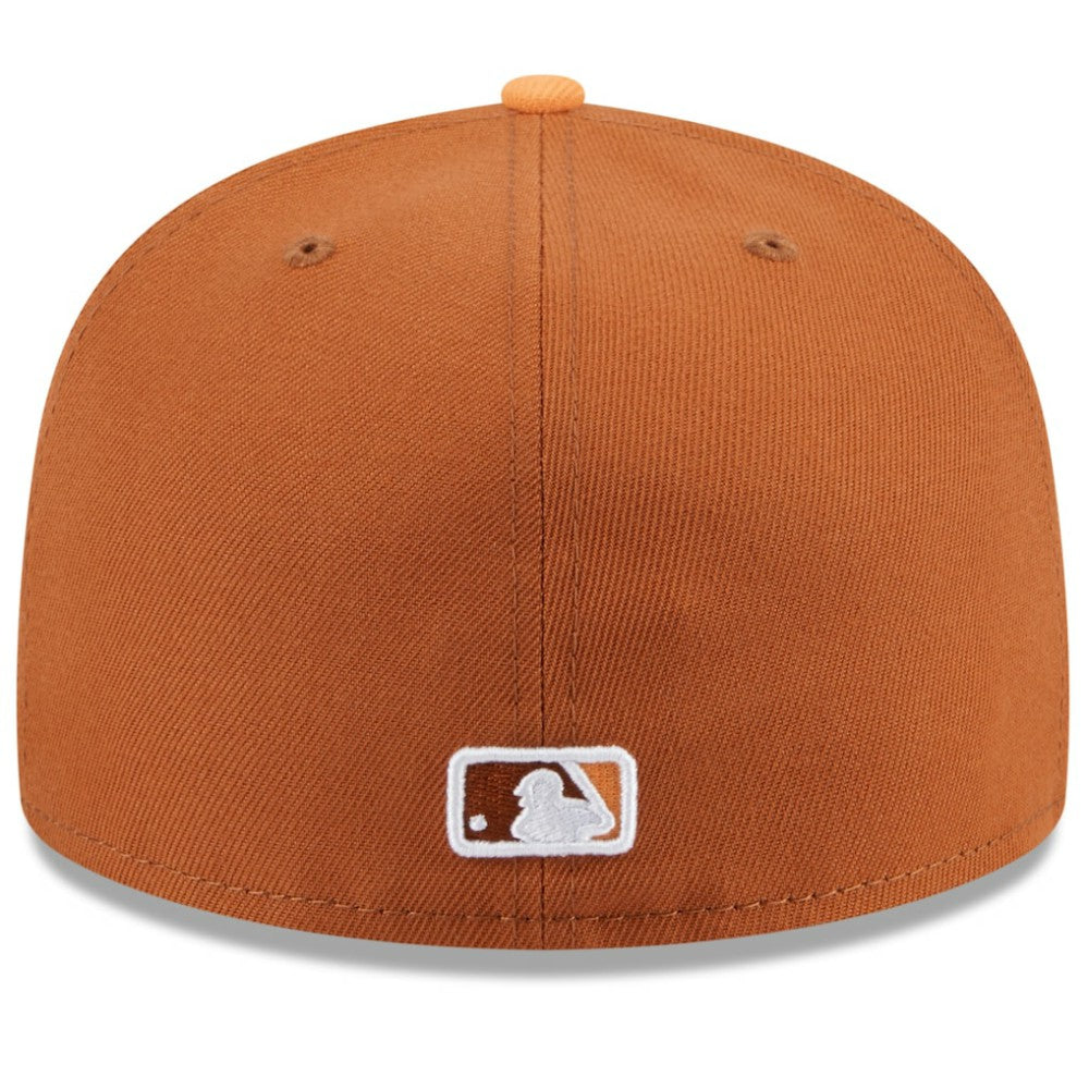 Chicago Cubs Spring Color Basic Two-Tone 59FIFTY Fitted Hat - Brown/Orange | New Era