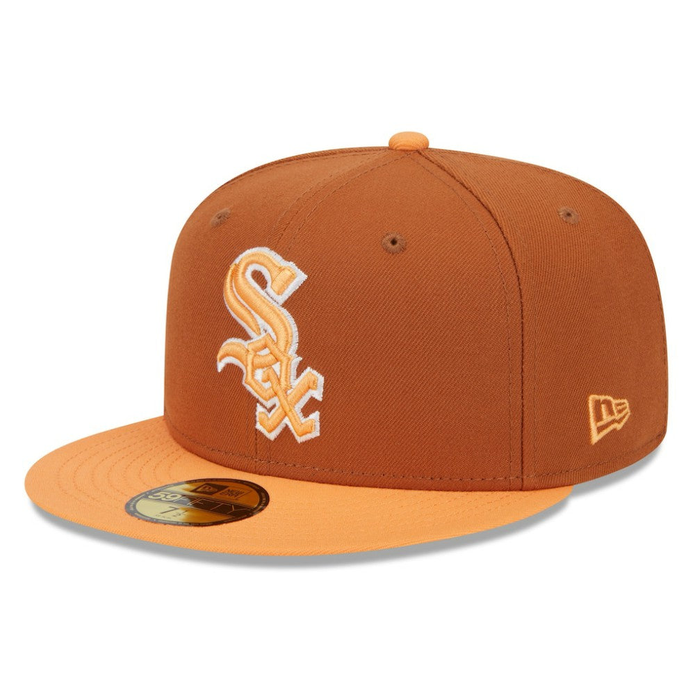 Chicago White Sox Spring Color Basic Two-Tone 59FIFTY Fitted Hat - Brown/Orange | New Era