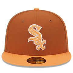 Chicago White Sox Spring Color Basic Two-Tone 59FIFTY Fitted Hat - Brown/Orange | New Era