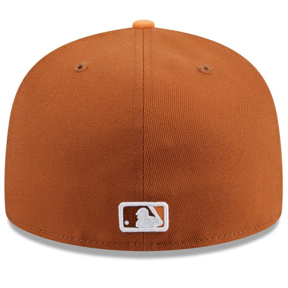 Cincinnati Reds Spring Color Basic Two-Tone 59FIFTY Fitted Hat - Brown/Orange | New Era