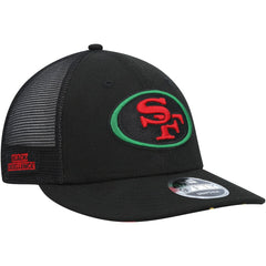NFL San Francisco 49ers Black Excellence Collection Trucker Low Profile 9FIFTY Snapback Hat