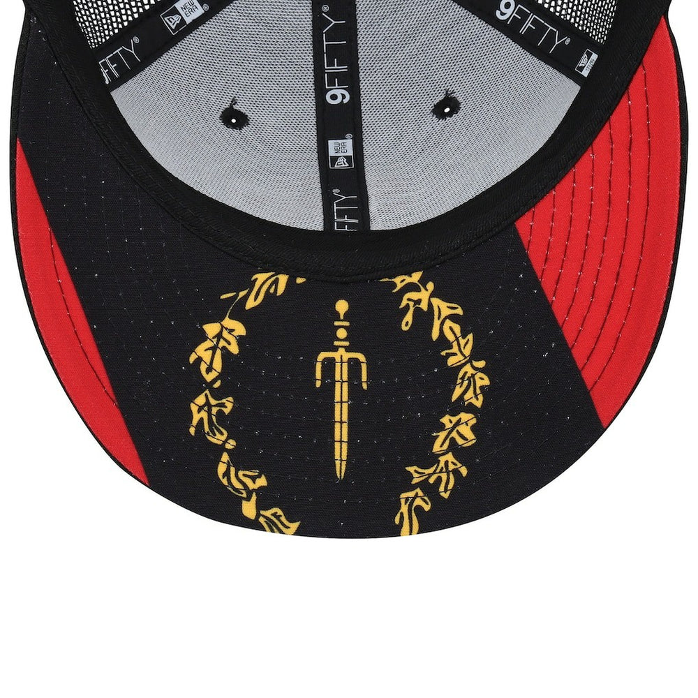 NFL San Francisco 49ers Black Excellence Collection Wordmark Trucker Low Profile 9FIFTY Snapback Hat