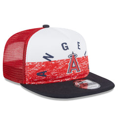 Los Angeles Angels Team Foam Front A-Frame Trucker 9FIFTY Snapback Hat - White/Red | New Era