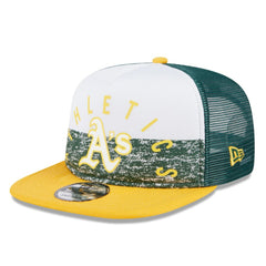 Athletics Team Foam Front A-Frame Trucker 9FIFTY Snapback Hat - White/Gold | New Era