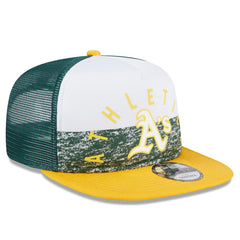 Athletics Team Foam Front A-Frame Trucker 9FIFTY Snapback Hat - White/Gold | New Era