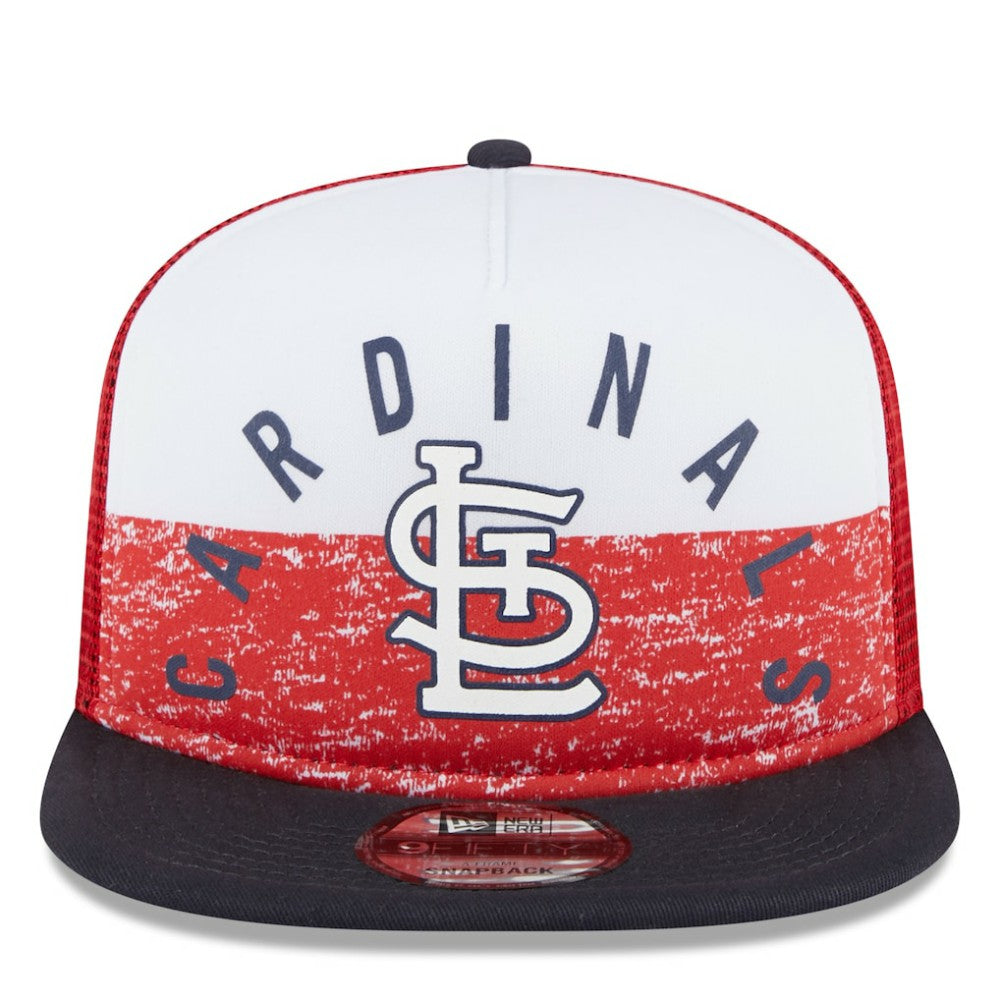 St. Louis Cardinals Team Foam Front A-Frame Trucker 9FIFTY Snapback Hat - White/Red | New Era