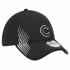 Chicago Cubs Active Dash Mark 39THIRTY Flex Hat - Black | New Era