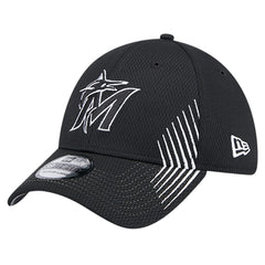 Miami Marlins Active Dash Mark 39THIRTY Flex Hat - Black | New Era