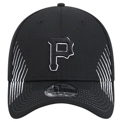 Pittsburgh Pirates Active Dash Mark 39THIRTY Flex Hat - Black | New Era