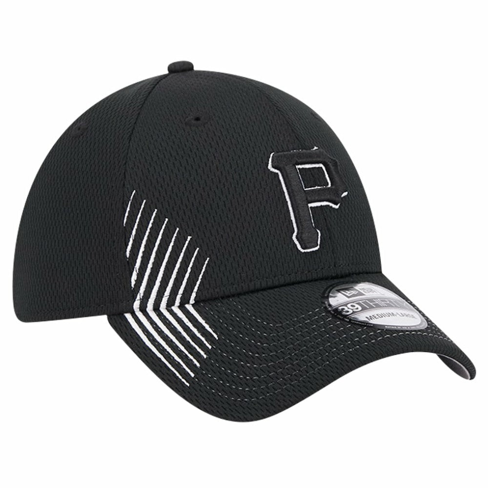 Pittsburgh Pirates Active Dash Mark 39THIRTY Flex Hat - Black | New Era