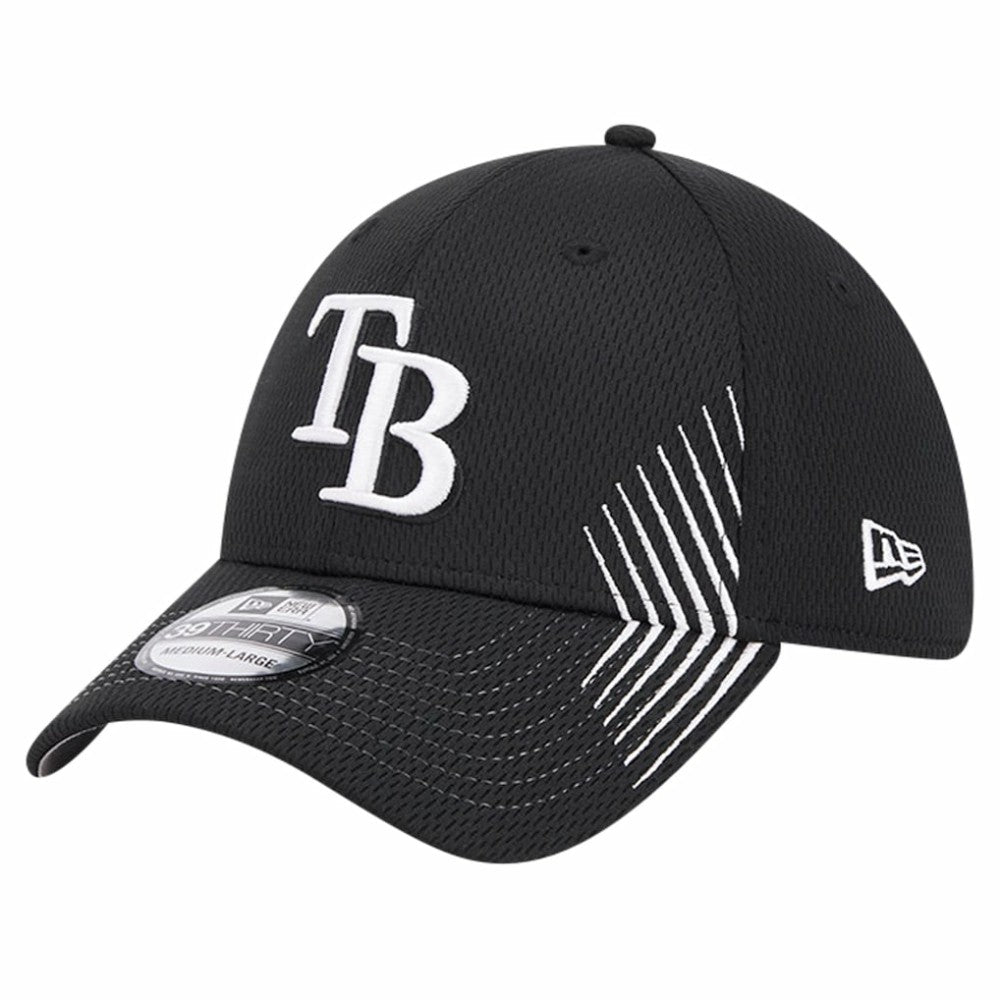 Tampa Bay Rays Active Dash Mark 39THIRTY Flex Hat - Black | New Era