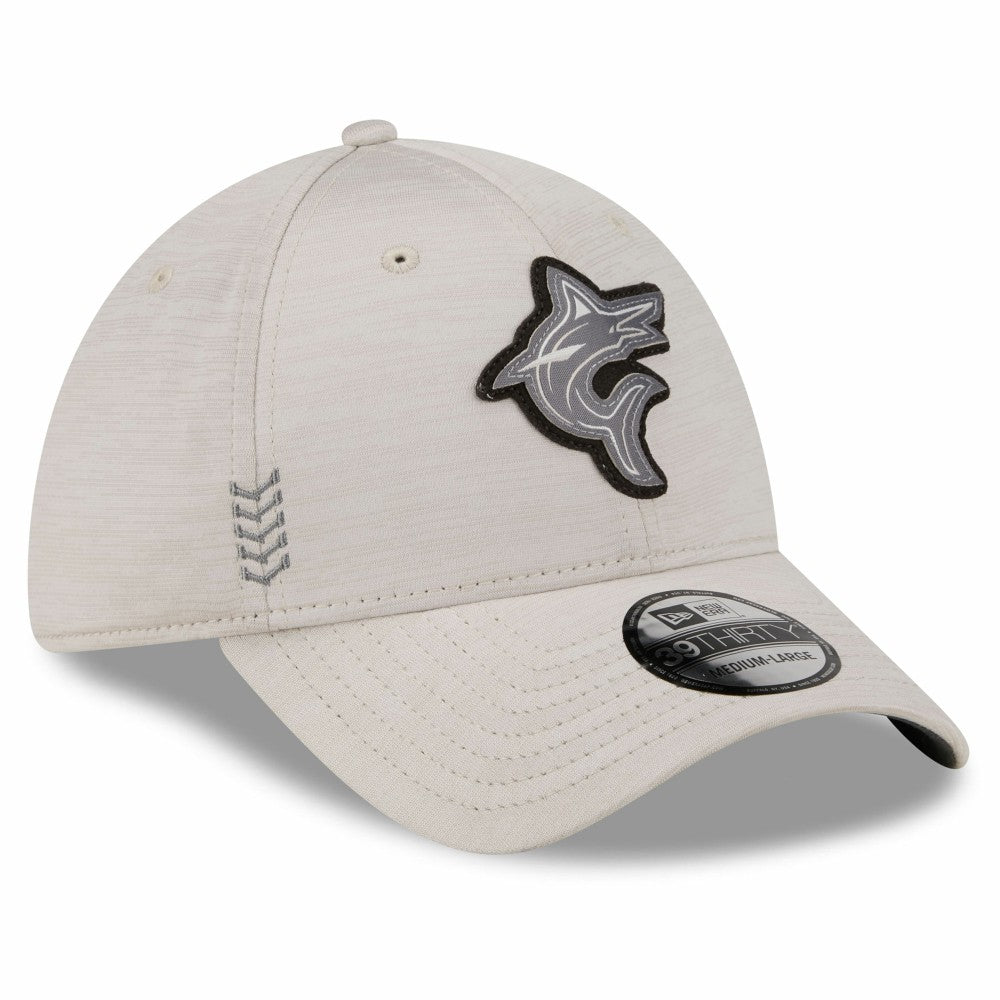 Miami Marlins 2024 Clubhouse 39THIRTY Flex Hat - Cream | New Era