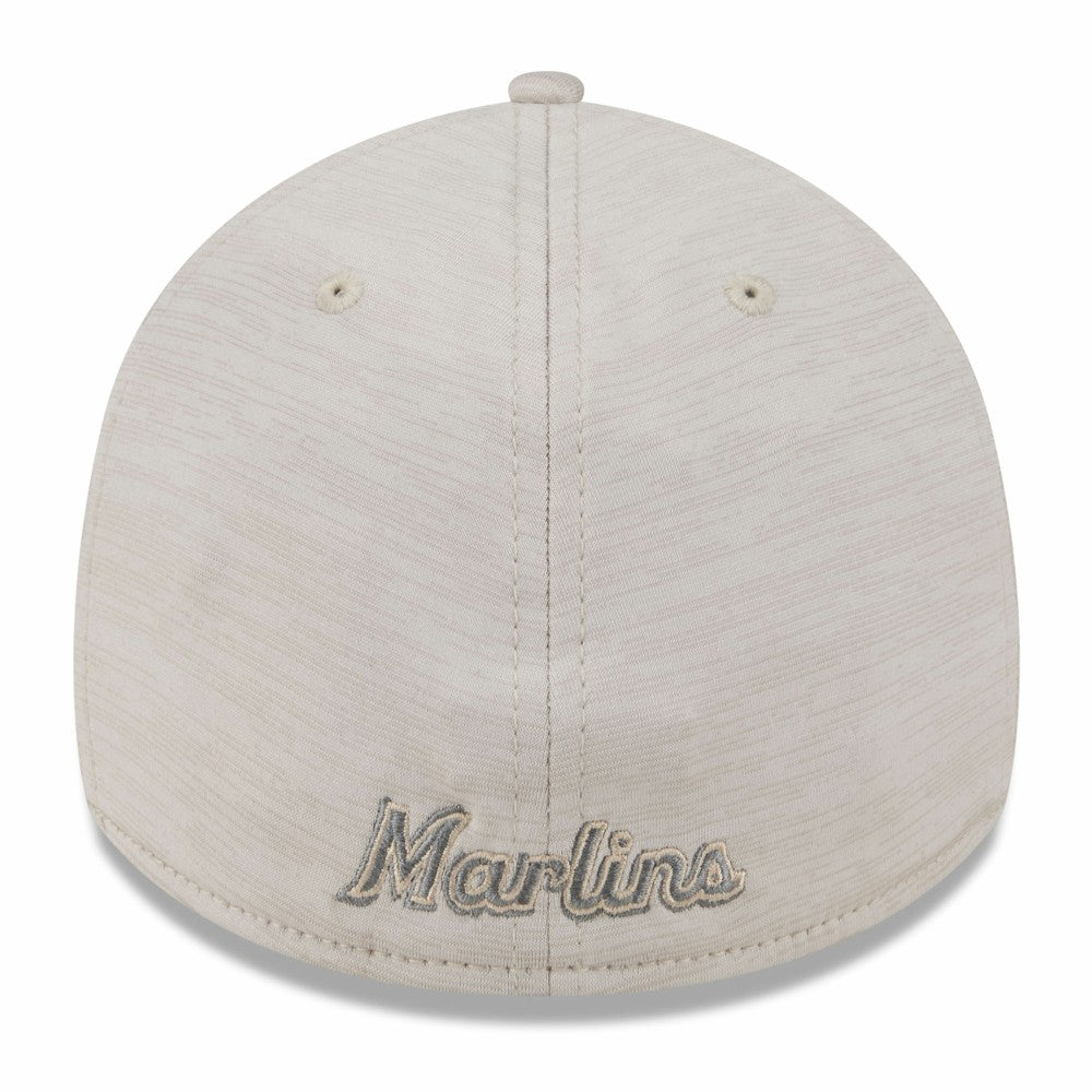 Miami Marlins 2024 Clubhouse 39THIRTY Flex Hat - Cream | New Era