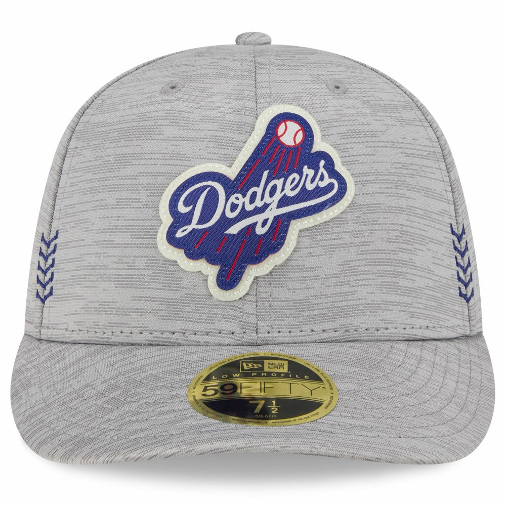 Los Angeles Dodgers 2024 Clubhouse Low Profile 59FIFTY Fitted Hat - Gray | New Era