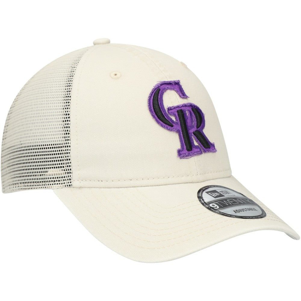 Colorado Rockies Game Day 9TWENTY Adjustable Trucker Hat - Stone | New Era