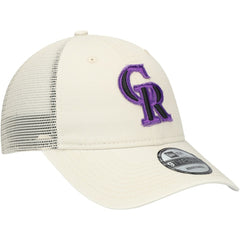 Colorado Rockies Game Day 9TWENTY Adjustable Trucker Hat - Stone | New Era