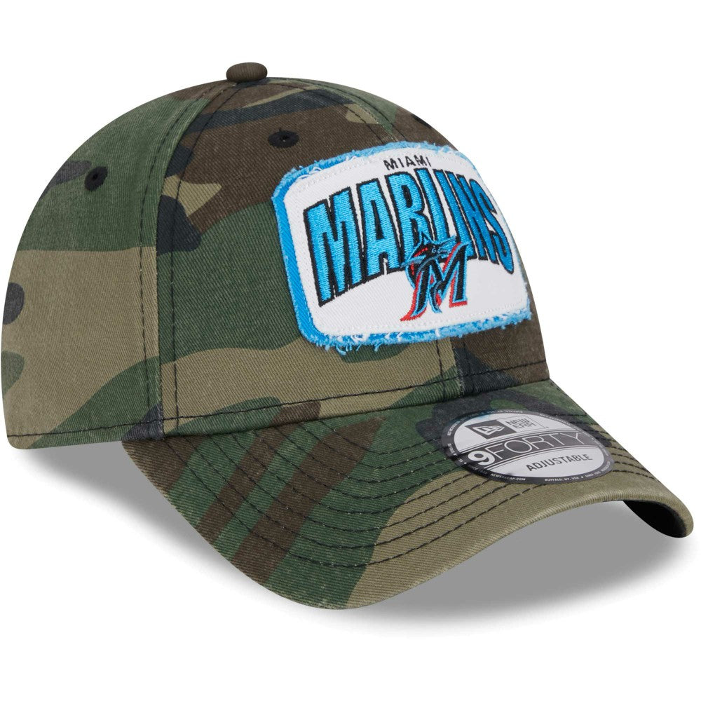 Miami Marlins Gameday 9FORTY Adjustable Hat - Camo | New Era
