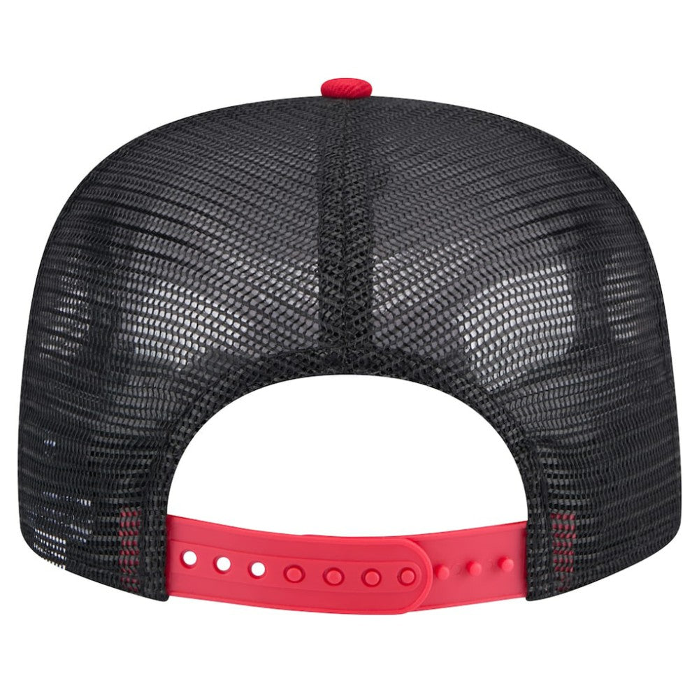 Atlanta Braves Throwback Meshback Golfer Hat - Black | New Era