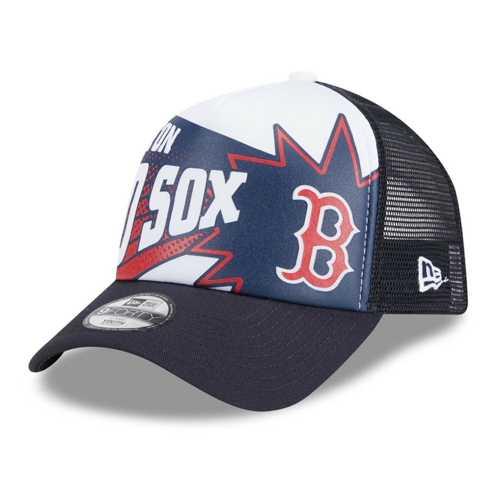 Boston Red Sox Youth Boom 9FORTY Adjustable Hat - Navy | New Era