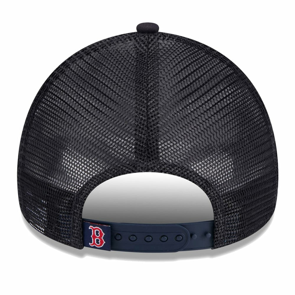 Boston Red Sox Women's Throwback Team Foam Front A-Frame Trucker 9FORTY Adjustable Hat - White/Navy | New Era