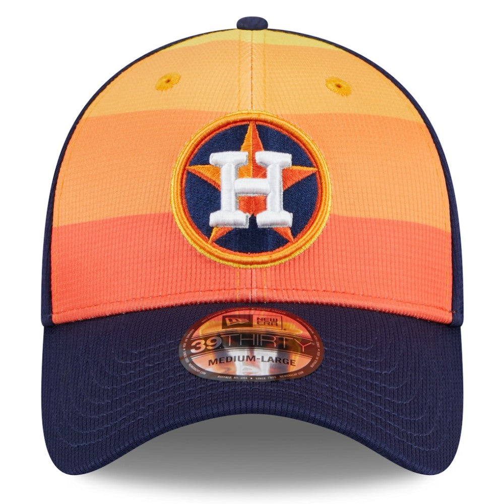 Houston Astros 2025 Batting Practice 39THIRTY Flex Hat - Orange | New Era