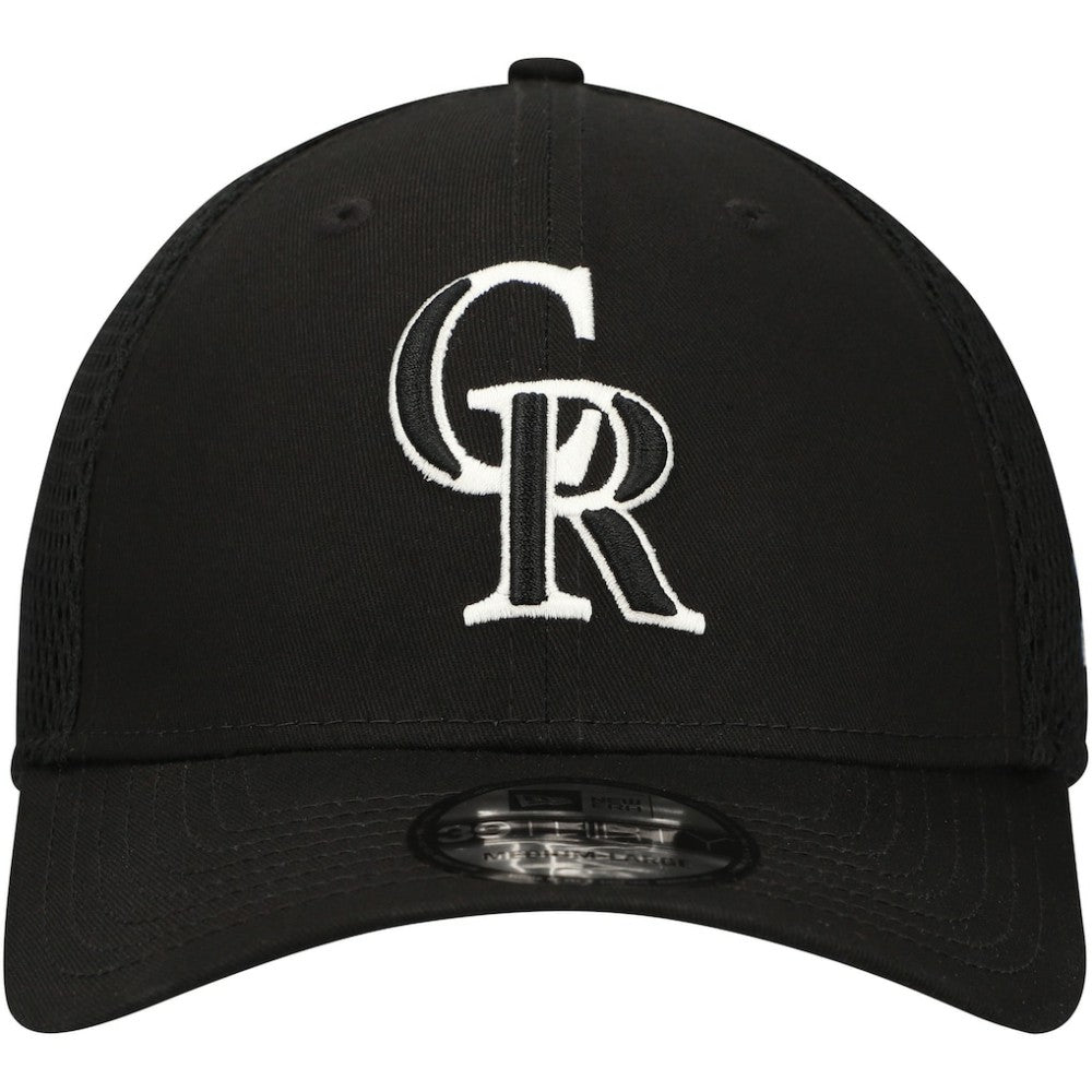 Colorado Rockies Neo 39THIRTY Flex Hat - Black/White | New Era