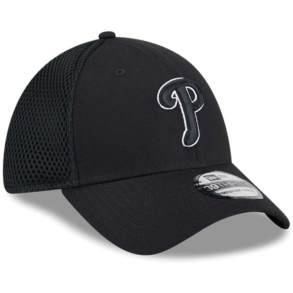 Philadelphia Phillies Neo 39THIRTY Flex Hat - Black/White | New Era
