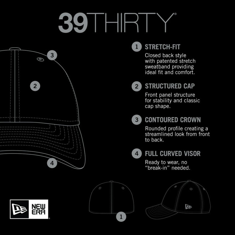 San Diego Padres Neo 39THIRTY Flex Hat - Black/White | New Era