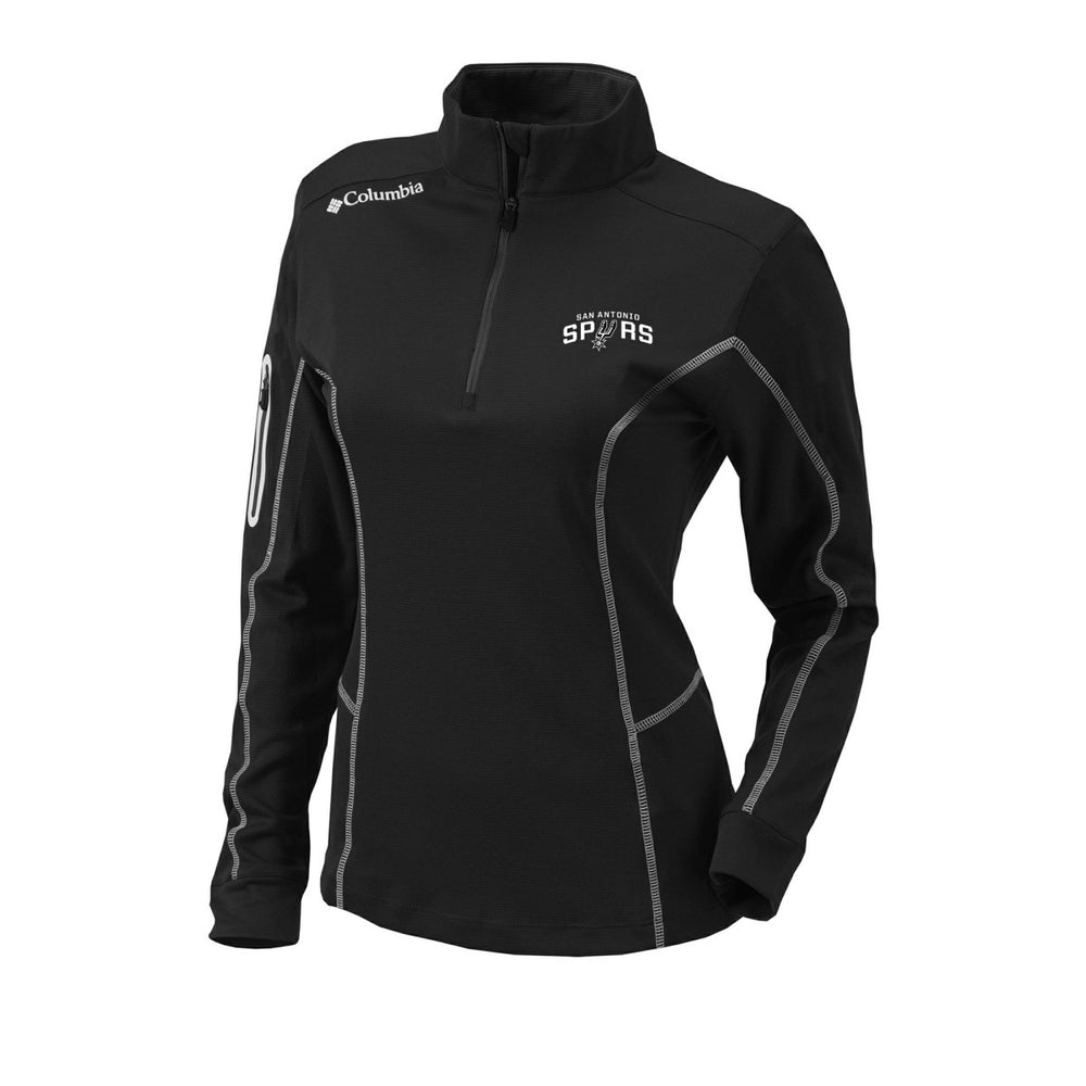 San Antonio Spurs Women's Omni-Wick Shotgun Quarter-Zip Pullover Top - Black | Columbia for sale