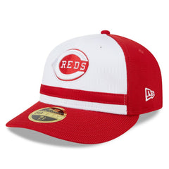 Cincinnati Reds 2025 Batting Practice Low Profile 59FIFTY Fitted Hat - White | New Era