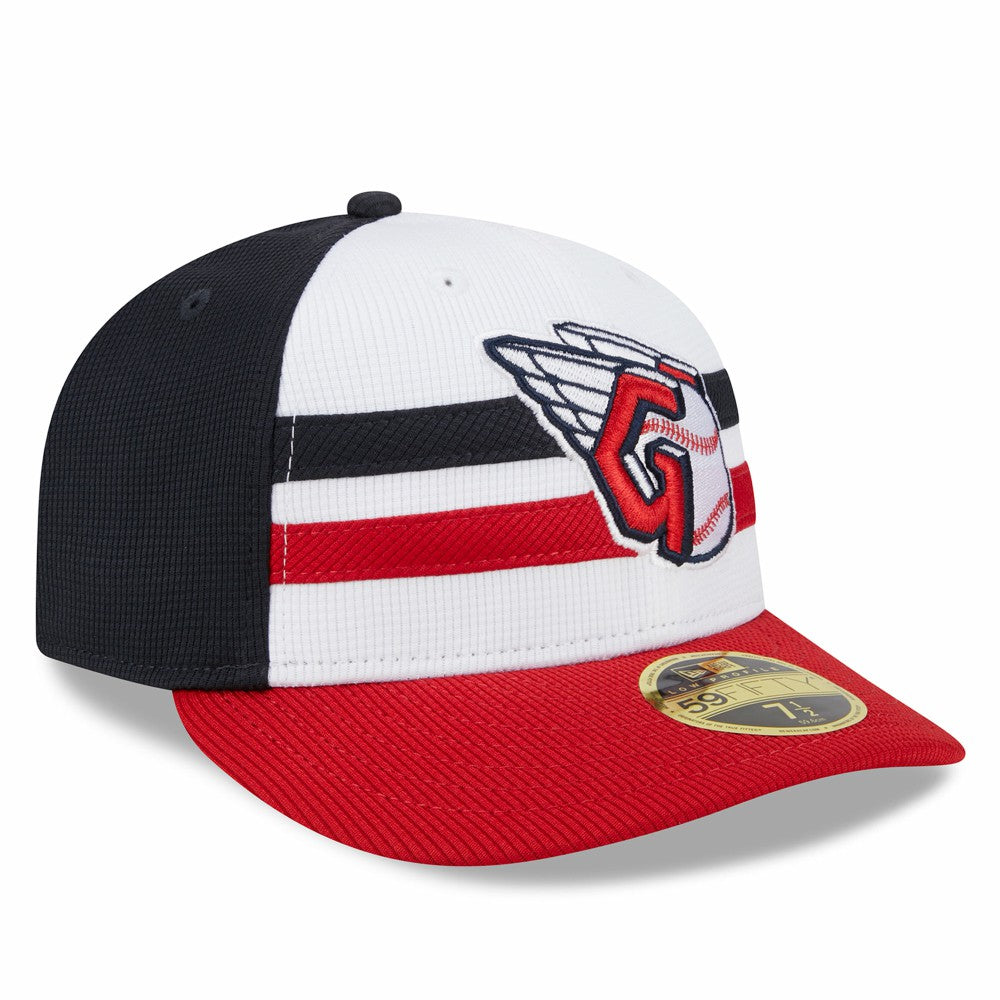 Cleveland Guardians 2025 Batting Practice Low Profile 59FIFTY Fitted Hat - White | New Era