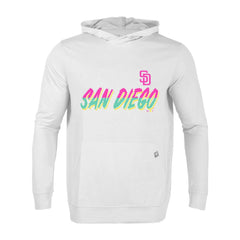 San Diego Padres Levelwear City Connect Relay Core Logo Pullover Hoodie - White