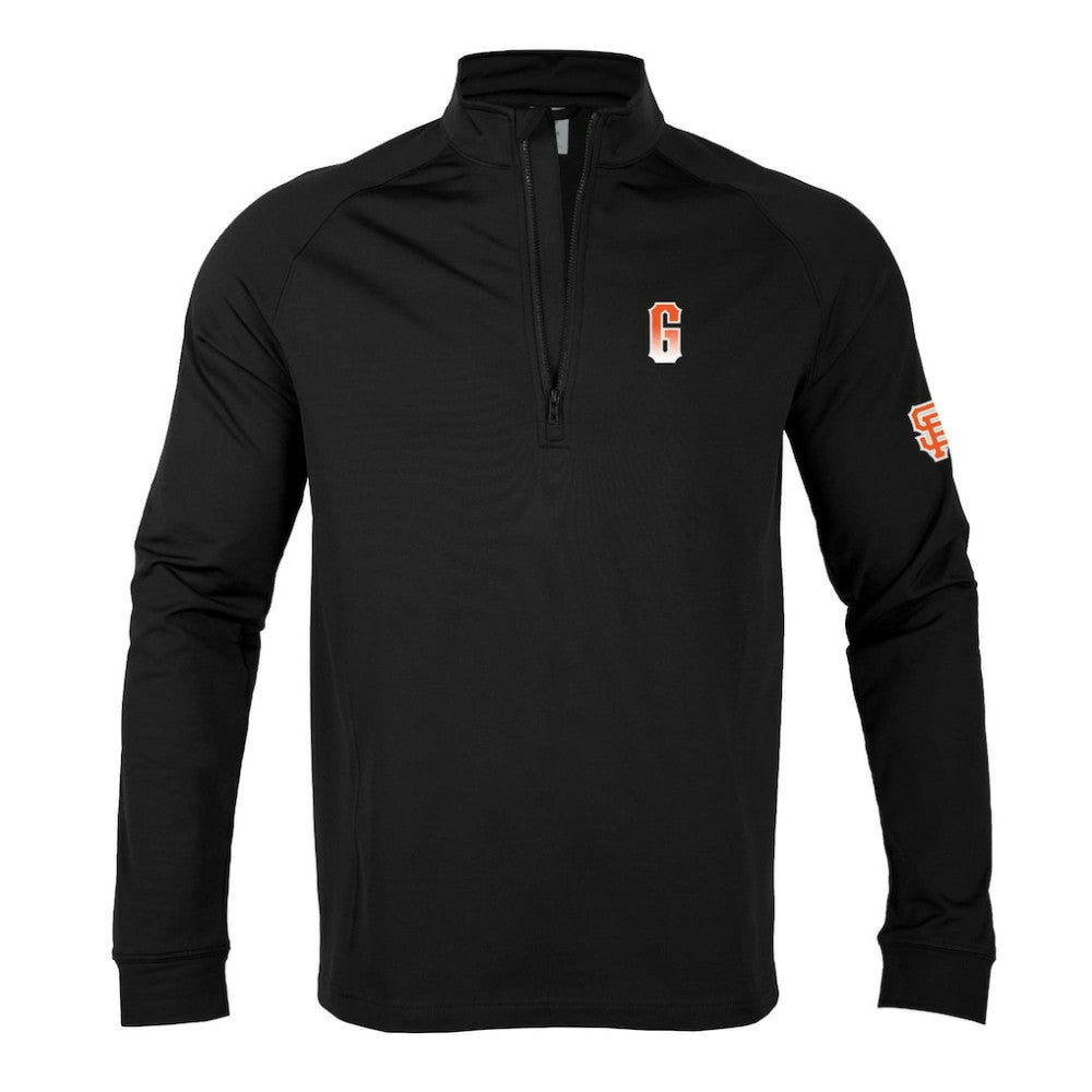 San Francisco Giants Levelwear City Connect Calibre Insignia Core Quarter-Zip Pullover Top - Black