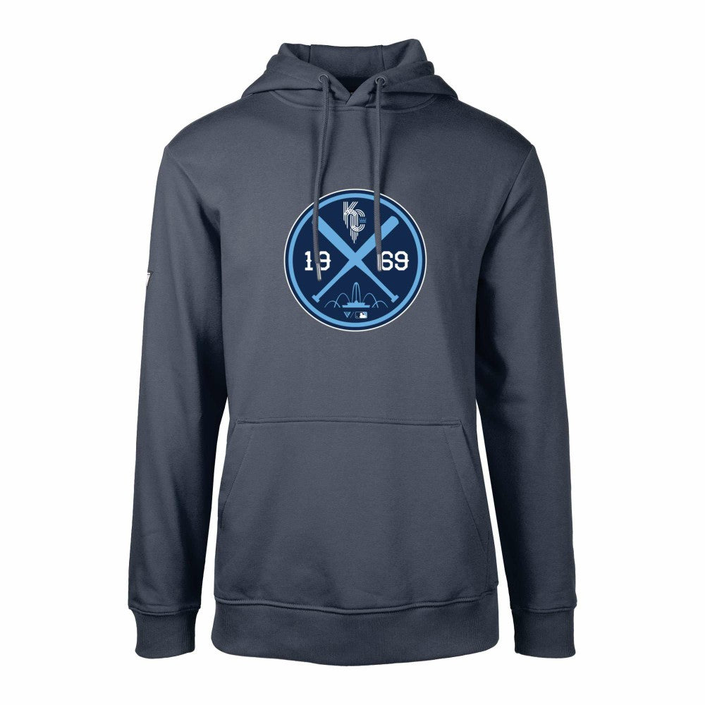Kansas City Royals Levelwear City Connect Podium Strike Pullover Hoodie - Navy