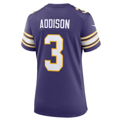 NFL Minnesota Vikings Jordan Addison  Women's Alternate Game Jersey