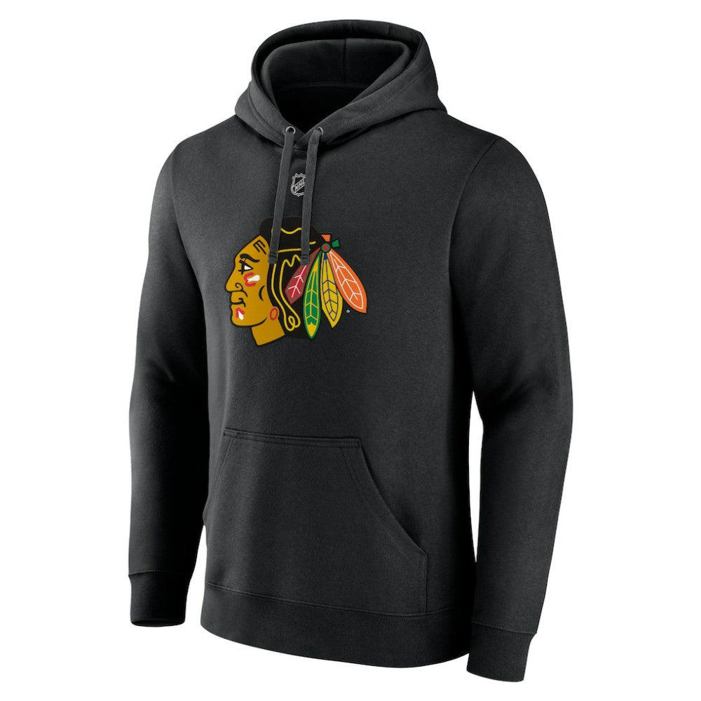 Connor Bedard Chicago Blackhawks Fanatics Authentic Stack Name & Number Tri-Blend Pullover Hoodie