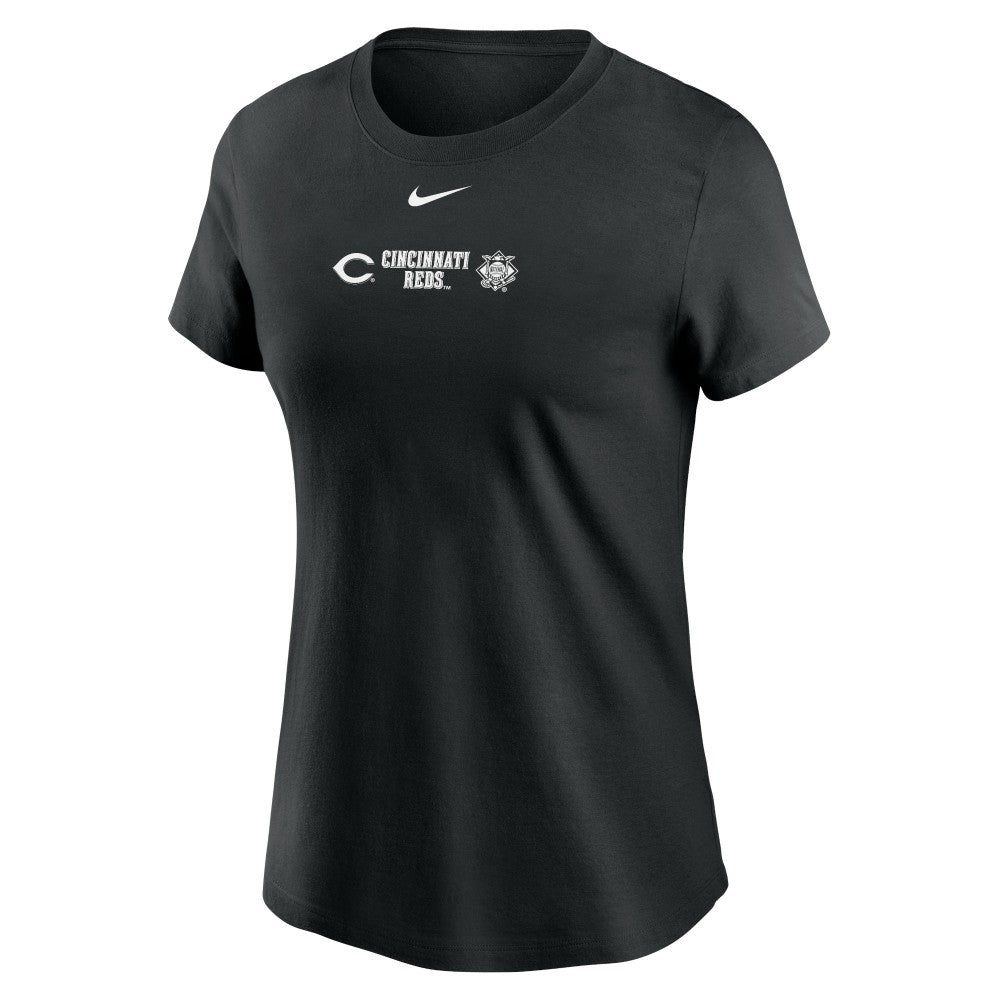 Cincinnati Reds Women's Over Shoulder T-Shirt - Black | Nike