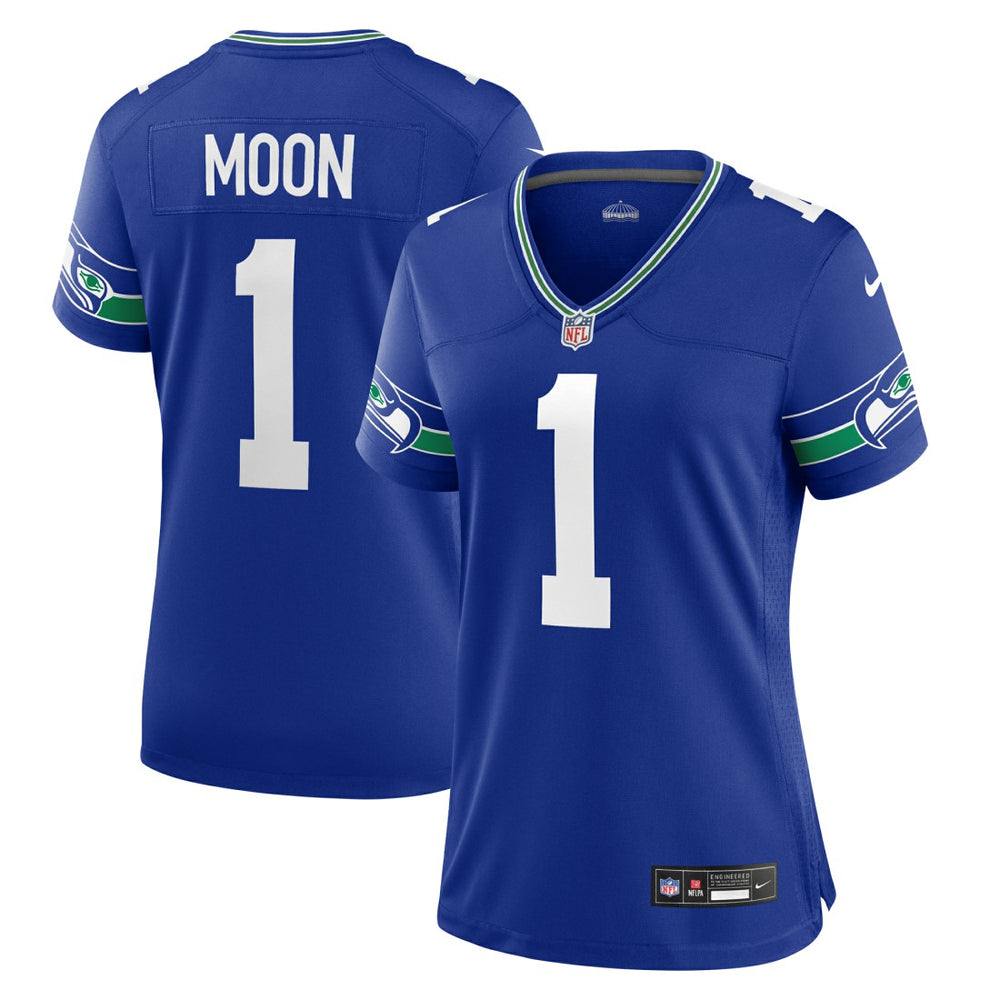 NFL Seattle Seahawks Warren Moon  Women's Throwback Retired Player Game Jersey