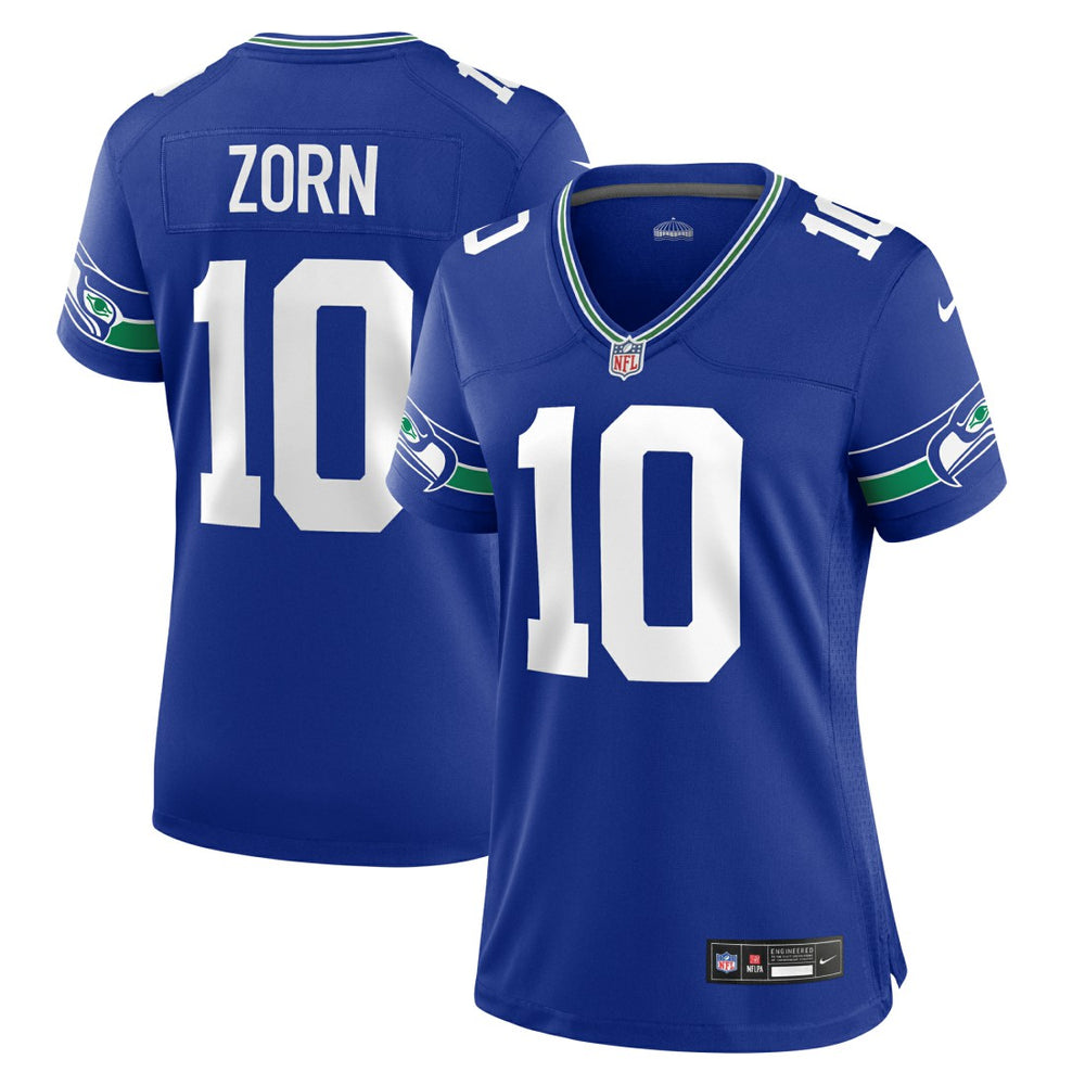 NFL Seattle Seahawks Jim Zorn  Women's Throwback Retired Player Game Jersey
