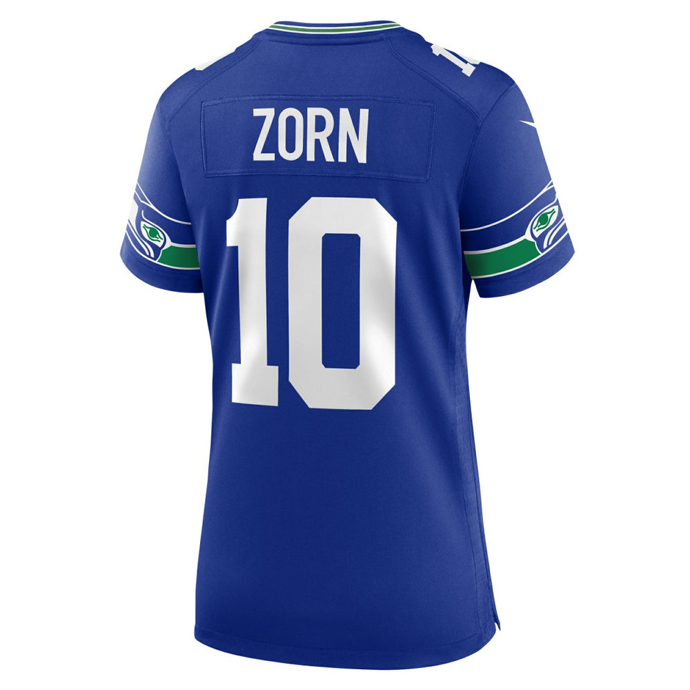 NFL Seattle Seahawks Jim Zorn  Women's Throwback Retired Player Game Jersey
