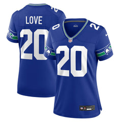 NFL Seattle Seahawks Julian Love  Women's Throwback Player Game Jersey
