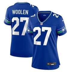 NFL Seattle Seahawks Tariq Woolen  Women's Throwback Player Game Jersey