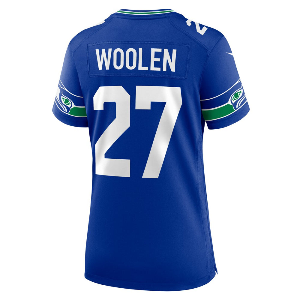 NFL Seattle Seahawks Tariq Woolen  Women's Throwback Player Game Jersey