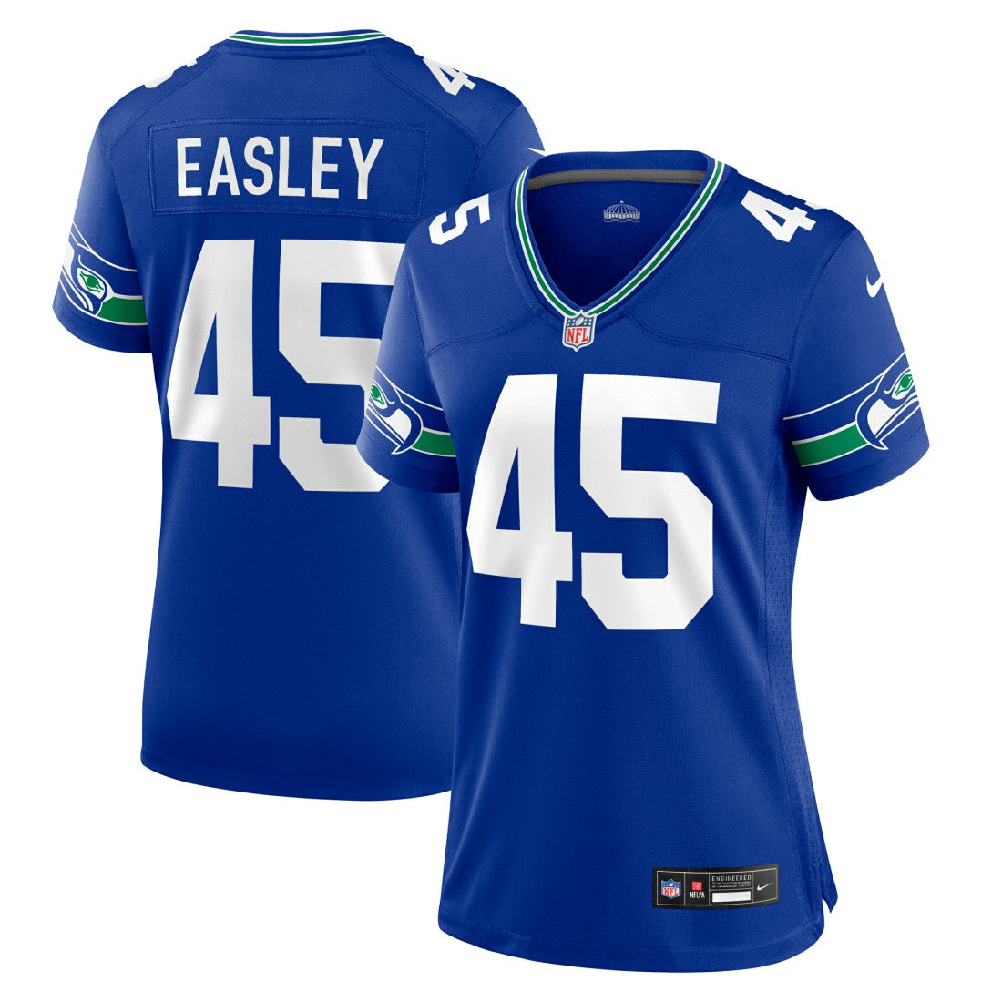 NFL Seattle Seahawks Kenny Easley  Women's Throwback Retired Player Game Jersey