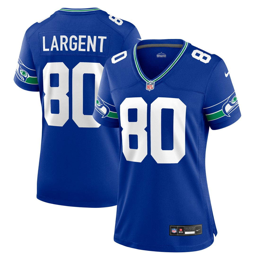 NFL Seattle Seahawks Steve Largent  Women's Throwback Retired Player Game Jersey
