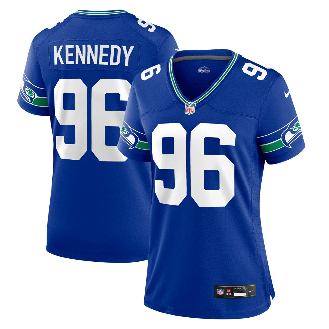 NFL Seattle Seahawks Cortez Kennedy  Women's Throwback Player Game Jersey